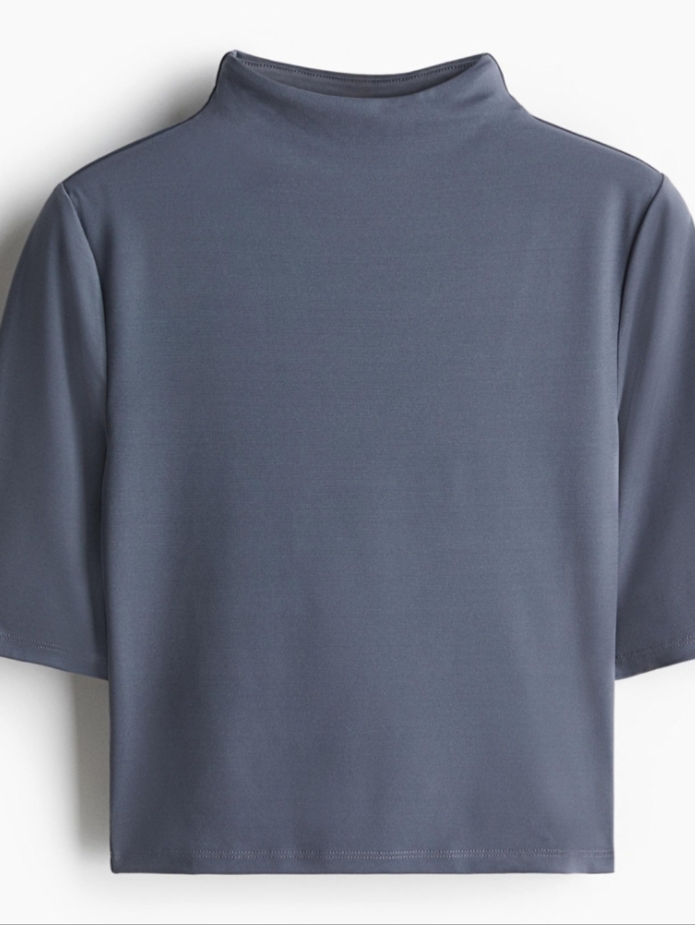 H&M Dark Gray High Neck Short Sleeve